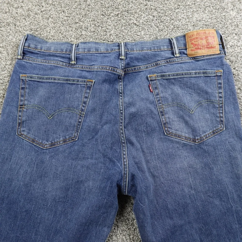 Levis Jeans Mens 40X30 Dark Blue Denim Pants 541 Athletic Taper Flex Stretch Dad - Picture 11 of 14